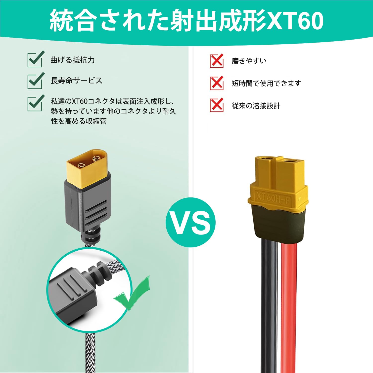 Amazon.co.jp: HKY MC4 XT60 変換ケーブル 延長ケーブル 対応